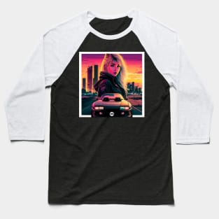 Sunset Posing Baseball T-Shirt